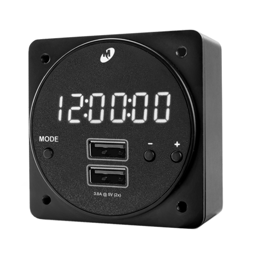 CH93HP Digital Clock and Dual High Power USB Chargers